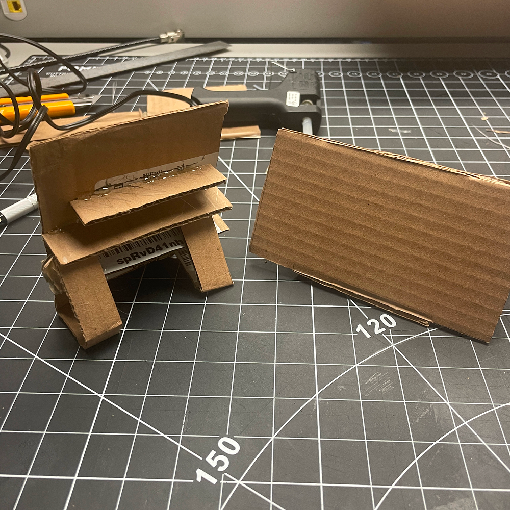 This is the backing of both phone stands. This is just to show the difference in adjustability between the two designs.